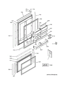 Doors parts for Ge Refrigerator ZIC360NHARH from AppliancePartsPros.com