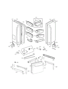 Door Parts parts for Kenmore Refrigerator 795.72042112 (79572042112, 795 72042112) from AppliancePartsPros.com