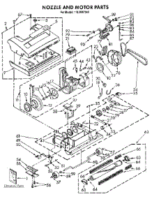 Nozzle And Motor parts for Kenmore Vacuum 116.3957580 (1163957580, 116 3957580) from AppliancePartsPros.com
