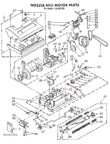 Nozzle And Motor parts for Kenmore Vacuum 116.3957581 (1163957581, 116 3957581) from AppliancePartsPros.com