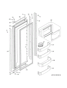 Fresh Food Door parts for Ge Refrigerator ZISB420DKB from AppliancePartsPros.com