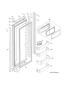 Fresh Food Door parts for Ge Refrigerator ZIS480NKB from AppliancePartsPros.com