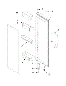 Refrigerator Door parts for Kenmore Refrigerator 106.51173310 (10651173310, 106 51173310) from AppliancePartsPros.com
