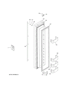 Freezer Door parts for Ge Refrigerator ZISS420NKBSS from AppliancePartsPros.com