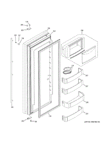 Fresh Food Door parts for Ge Refrigerator ZISS420DKBSS from AppliancePartsPros.com