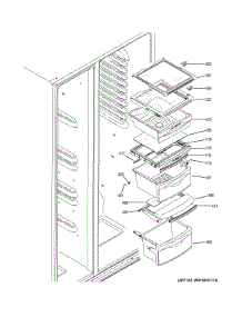 Fresh Food Shelves parts for Ge Refrigerator GSE25GGHECCC from AppliancePartsPros.com