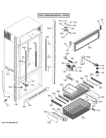 Cabinet - Standard parts for Ge Refrigerator ZIC360NHCLH from AppliancePartsPros.com