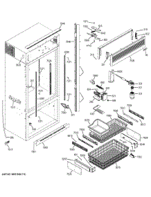 Freezer Section, Trim & Components parts for Ge Refrigerator ZICP360NHBRH from AppliancePartsPros.com