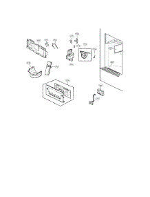 Dispenser Parts parts for Kenmore Refrigerator 795.72059112 (79572059112, 795 72059112) from AppliancePartsPros.com