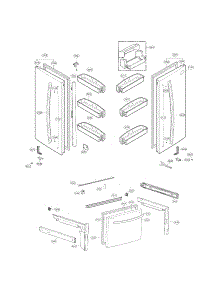 Door Parts parts for Kenmore Refrigerator 795.72302210 (79572302210, 795 72302210) from AppliancePartsPros.com