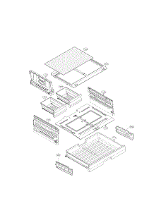 Refrigerator Pantry Parts parts for Kenmore Refrigerator 795.72303210 (79572303210, 795 72303210) from AppliancePartsPros.com