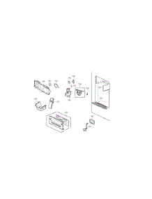 Dispenser Parts parts for Kenmore Refrigerator 795.72062110 (79572062110, 795 72062110) from AppliancePartsPros.com