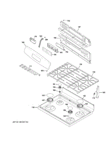 Control Panel & Cooktop parts for Ge Range JGB645DEK2BB from AppliancePartsPros.com