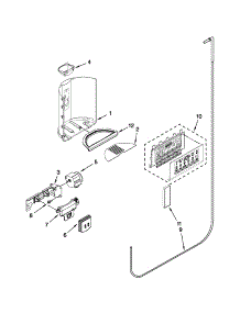 Dispenser Front Parts parts for Kenmore Refrigerator 106.51183112 (10651183112, 106 51183112) from AppliancePartsPros.com