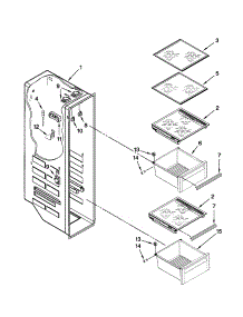Freezer Liner Parts parts for Kenmore Refrigerator 106.51182112 (10651182112, 106 51182112) from AppliancePartsPros.com