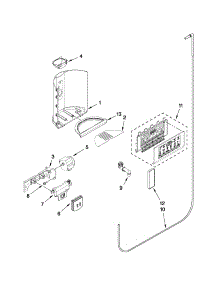 Dispenser Front Parts parts for Kenmore Refrigerator 106.51142111 (10651142111, 106 51142111) from AppliancePartsPros.com