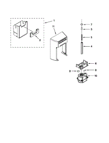 Motor And Ice Container Parts parts for Kenmore Refrigerator 106.51143112 (10651143112, 106 51143112) from AppliancePartsPros.com