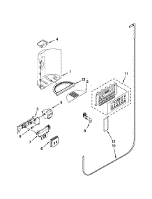 Dispenser Front Parts parts for Kenmore Refrigerator 106.51152111 (10651152111, 106 51152111) from AppliancePartsPros.com