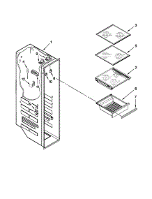 Freezer Liner Parts parts for Kenmore Refrigerator 106.51159111 (10651159111, 106 51159111) from AppliancePartsPros.com