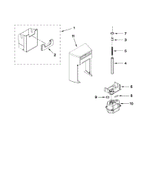 Motor And Ice Container Parts parts for Kenmore Refrigerator 106.51143111 (10651143111, 106 51143111) from AppliancePartsPros.com