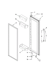 Refrigerator Door Parts parts for Kenmore Refrigerator 106.51143111 (10651143111, 106 51143111) from AppliancePartsPros.com