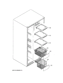 Freezer Shelves parts for Ge Refrigerator GSE25HMHES from AppliancePartsPros.com