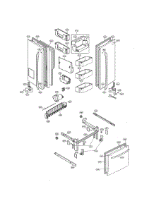 Door Parts parts for Kenmore Refrigerator 795.71063011 (79571063011, 795 71063011) from AppliancePartsPros.com