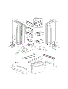 Door Parts parts for Kenmore Refrigerator 795.72043110 (79572043110, 795 72043110) from AppliancePartsPros.com