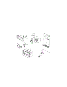 Dispenser Parts parts for Kenmore Refrigerator 795.72043110 (79572043110, 795 72043110) from AppliancePartsPros.com