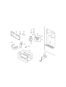 Dispenser Parts parts for Kenmore Refrigerator 795.72049110 (79572049110, 795 72049110) from AppliancePartsPros.com