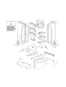 Door Parts parts for Kenmore Refrigerator 795.72049110 (79572049110, 795 72049110) from AppliancePartsPros.com