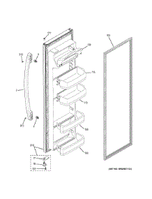 Fresh Food Door parts for Ge Refrigerator GSS20ESHBSS from AppliancePartsPros.com