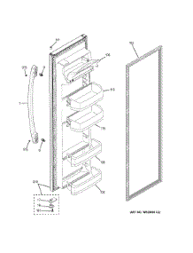 Fresh Food Door parts for Ge Refrigerator GSE25ESHBSS from AppliancePartsPros.com