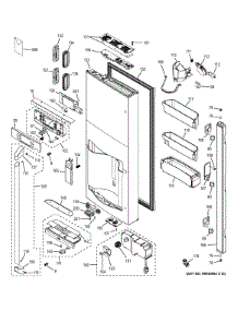 Dispenser Door parts for Ge Refrigerator CYE22TSHBSS from AppliancePartsPros.com