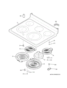 Cooktop parts for Ge Range JB655DK3CC from AppliancePartsPros.com