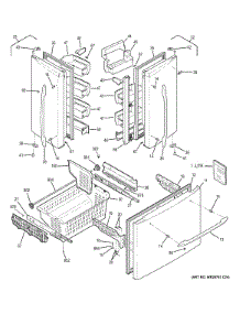 Doors parts for Ge Refrigerator PFCS1NFCBSS from AppliancePartsPros.com