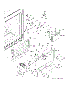 Freezer Section parts for Ge Refrigerator CWS21SSEBFSS from AppliancePartsPros.com