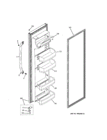 Fresh Food Door parts for Ge Refrigerator GSH25JGDDCC from AppliancePartsPros.com