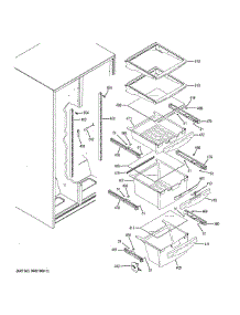 Fresh Food Shelves parts for Ge Refrigerator GSH25JGDDCC from AppliancePartsPros.com