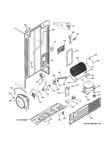 Machine Compartment parts for Ge Refrigerator GSH25JGDDWW from AppliancePartsPros.com