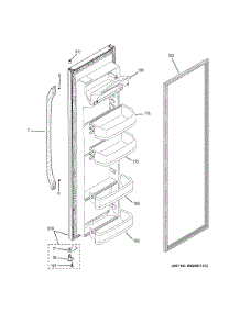 Fresh Food Door parts for Ge Refrigerator GSS20GSDTSS from AppliancePartsPros.com