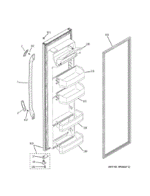 Fresh Food Door parts for Ge Refrigerator GSS20GEWTBB from AppliancePartsPros.com