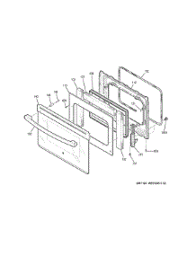 Door parts for Ge Range JD630DF6WW from AppliancePartsPros.com
