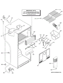 Freezer Section parts for Ge Refrigerator GTK18ICDKRBS from AppliancePartsPros.com