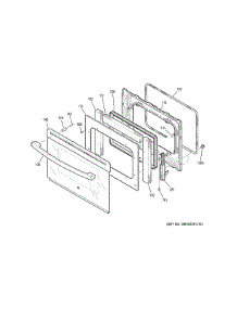 Door parts for Ge Range JS750DF4BB from AppliancePartsPros.com