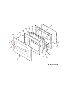Door parts for Ge Range JS750SF4SS from AppliancePartsPros.com