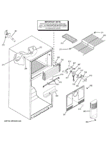 Freezer Section parts for Ge Refrigerator GTK18IBDLRBS from AppliancePartsPros.com