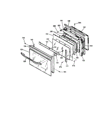 Door parts for Kenmore Wall Oven 911.49019991 (91149019991, 911 49019991) from AppliancePartsPros.com