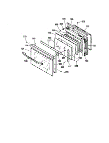 Door parts for Kenmore Wall Oven 911.49012992 (91149012992, 911 49012992) from AppliancePartsPros.com