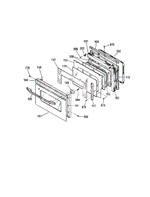 Door parts for Kenmore Wall Oven 911.49003991 (91149003991, 911 49003991) from AppliancePartsPros.com